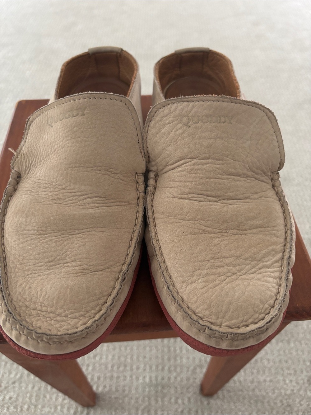 Quoddy Creme Loafers 11D